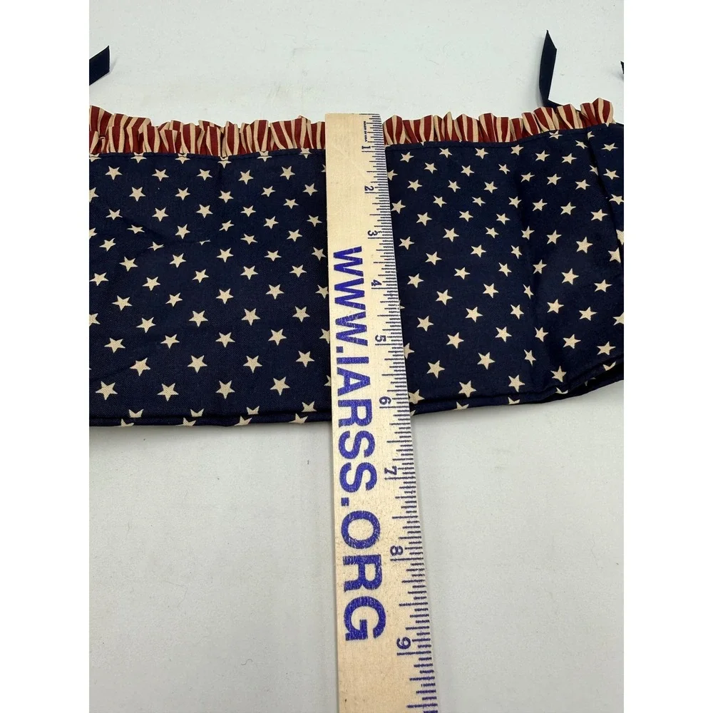Red White & Blue Stars Stripes Tie On Basket Liner